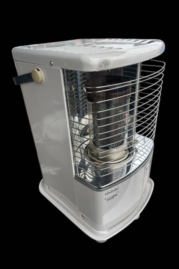 トヨトミ 石油ストーブ スリムタイプ ホワイト ハンドル付き コンパクト