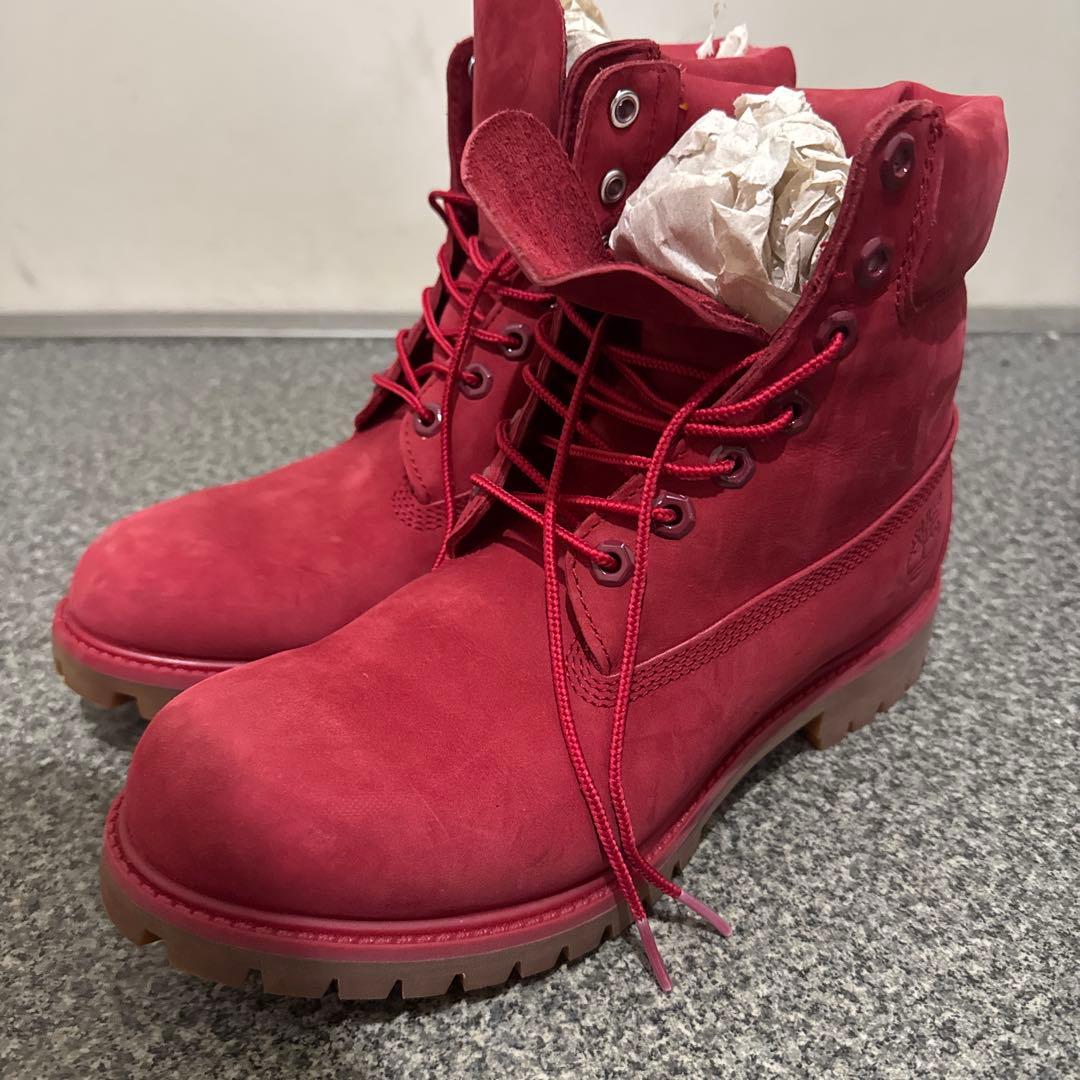 ティンバーランド レッド ハイカットブーツ