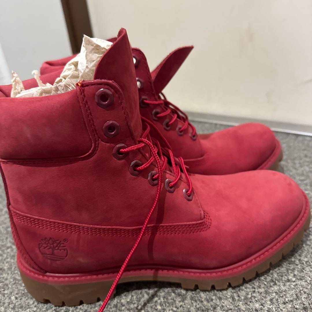 ティンバーランド レッド ハイカットブーツ