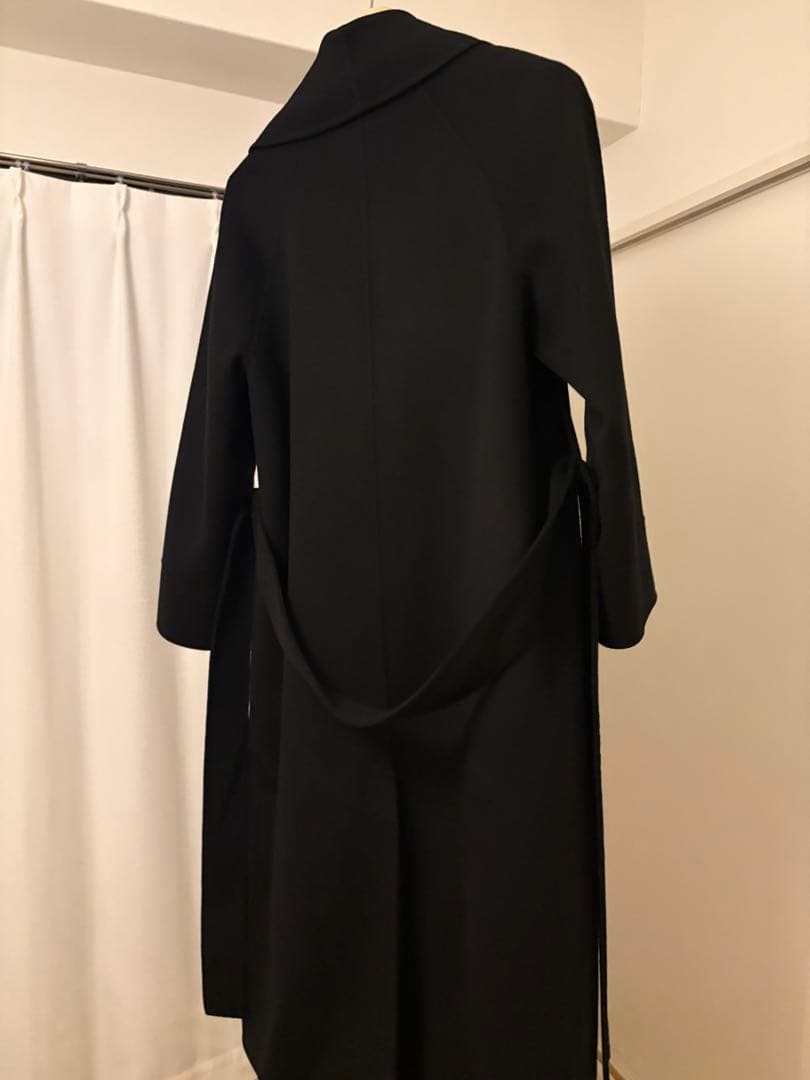 cos ベルト付きダブルフェイスウールコート