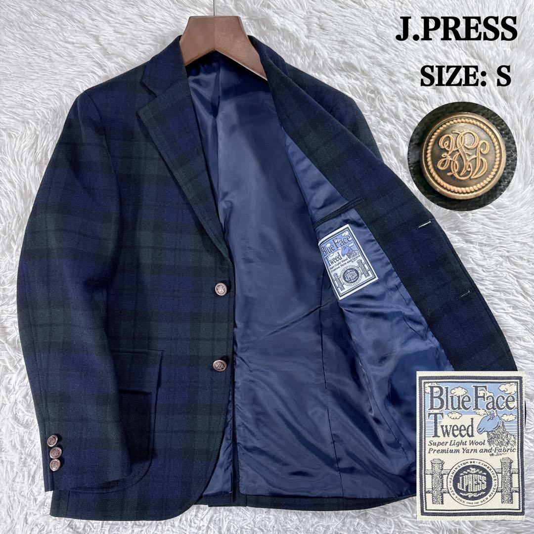 ジェイプレス チェック柄 ツイードジャケット ブレザー メンズ S アメトラ