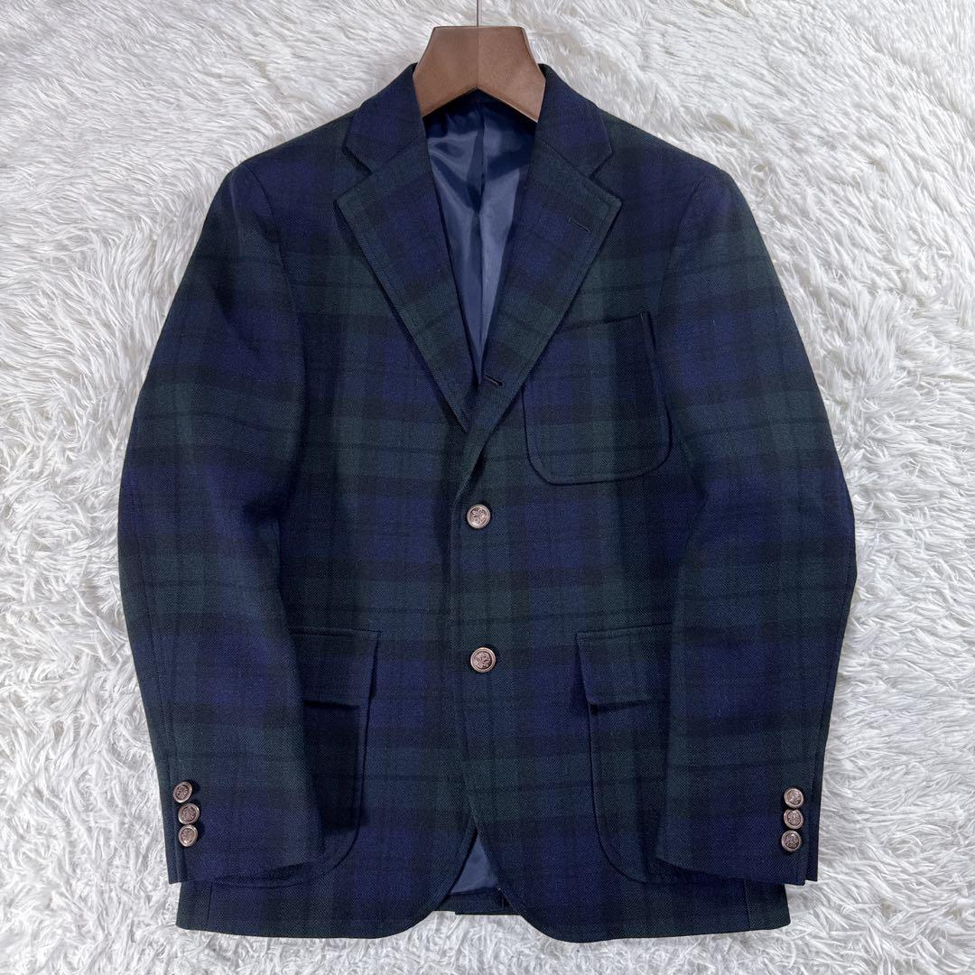 ジェイプレス チェック柄 ツイードジャケット ブレザー メンズ S アメトラ