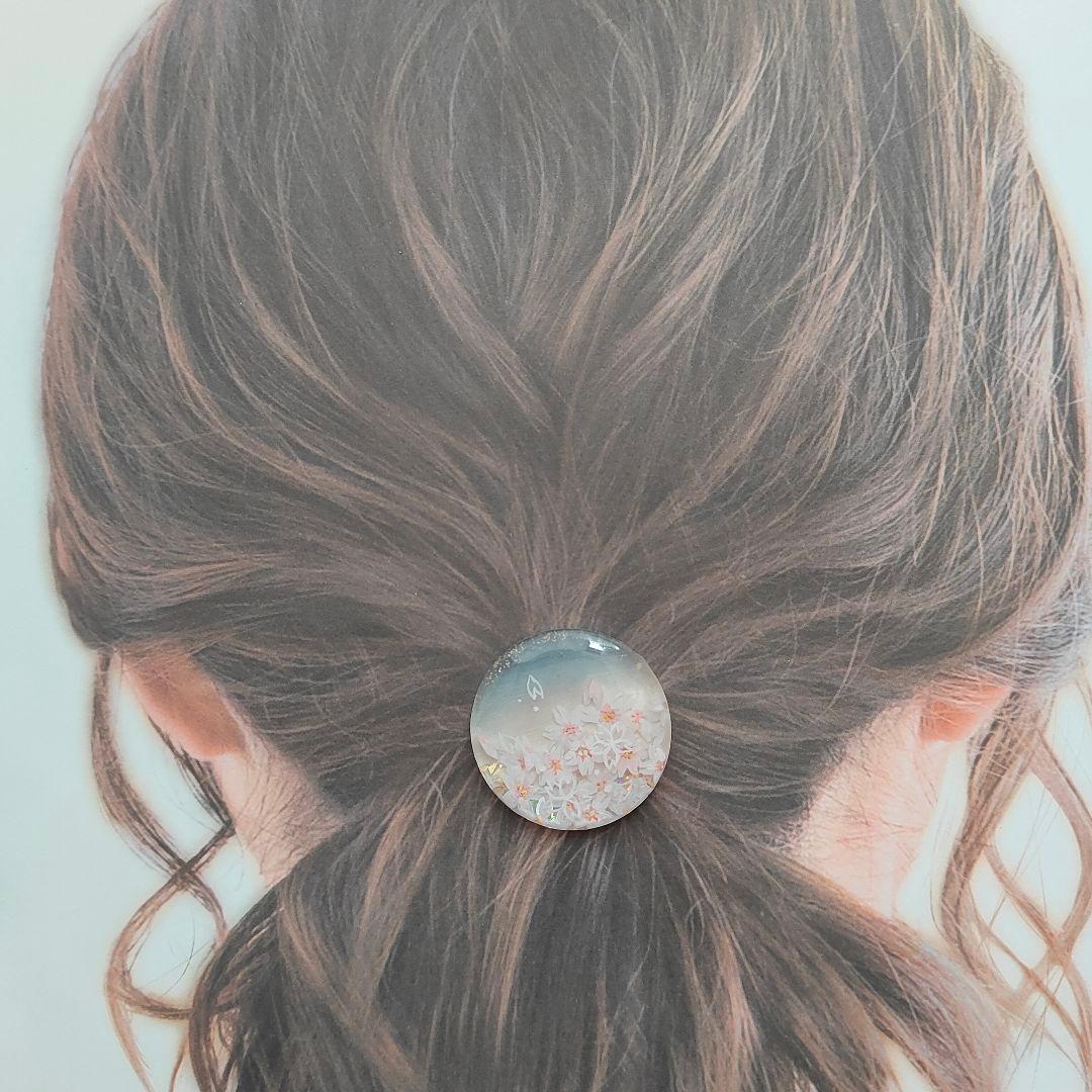 【731】ハンドメイド　レジン　ヘアゴム　ポニーフック