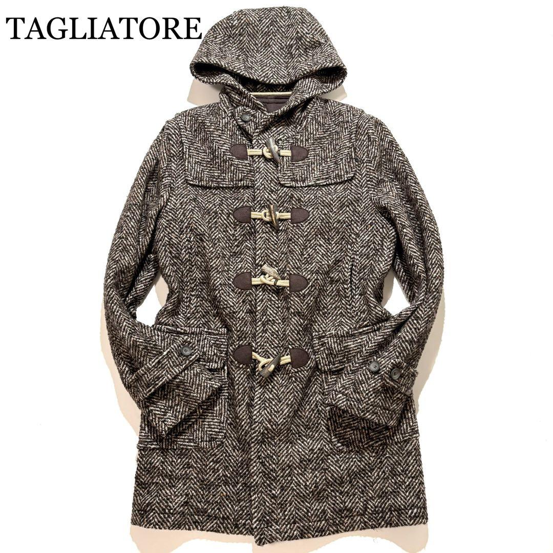 【美品】TAGLIATORE ダッフルコート ツイード mixカラー 46