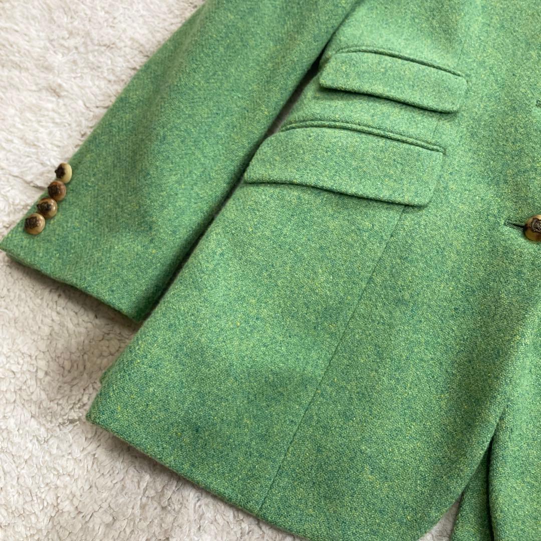 極美品・希少カラー✨ラルフローレン　テーラードジャケット　ミックスツイード　緑