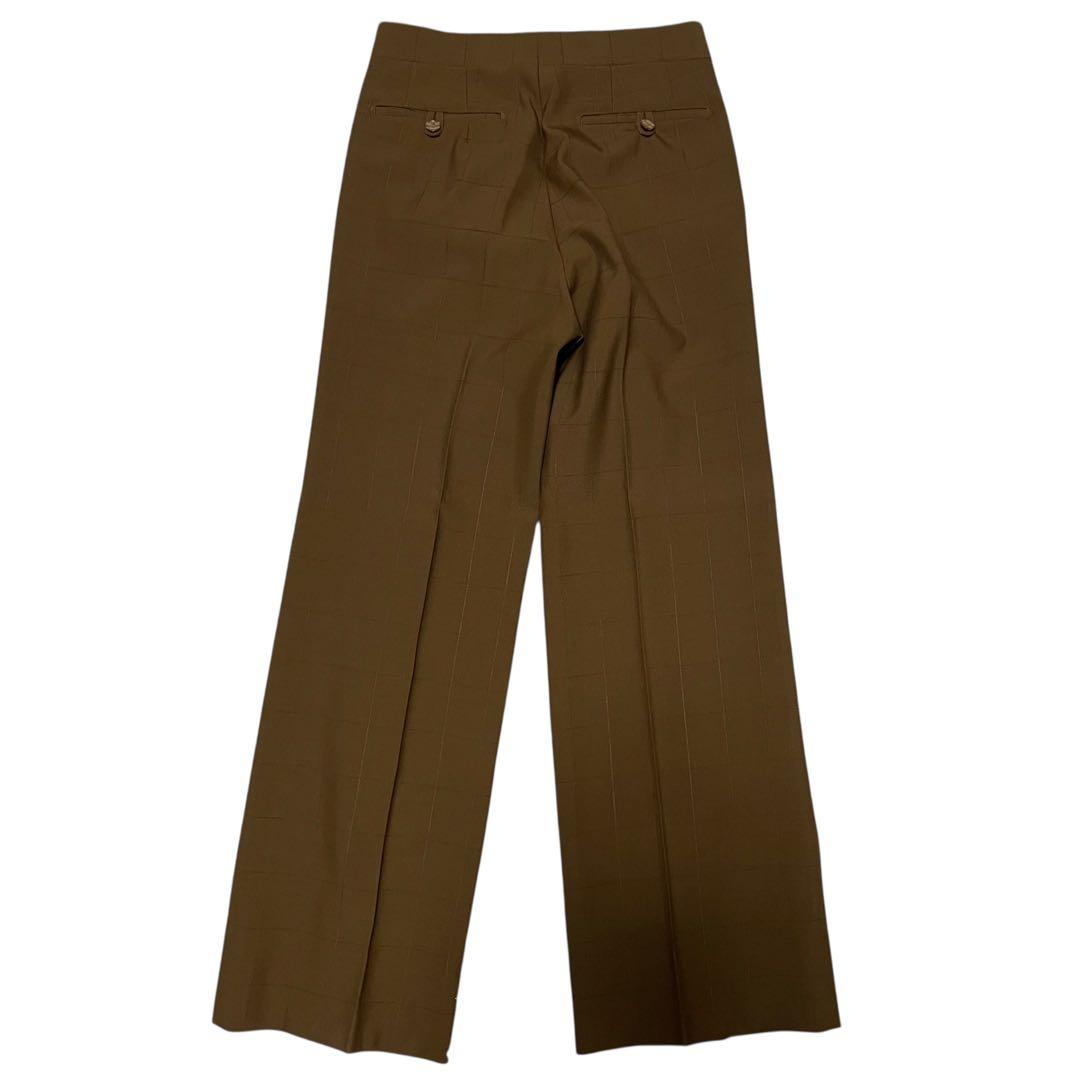 【ACE】スリーピース カジュアルスーツセットアップ チェック ベスト 茶 S