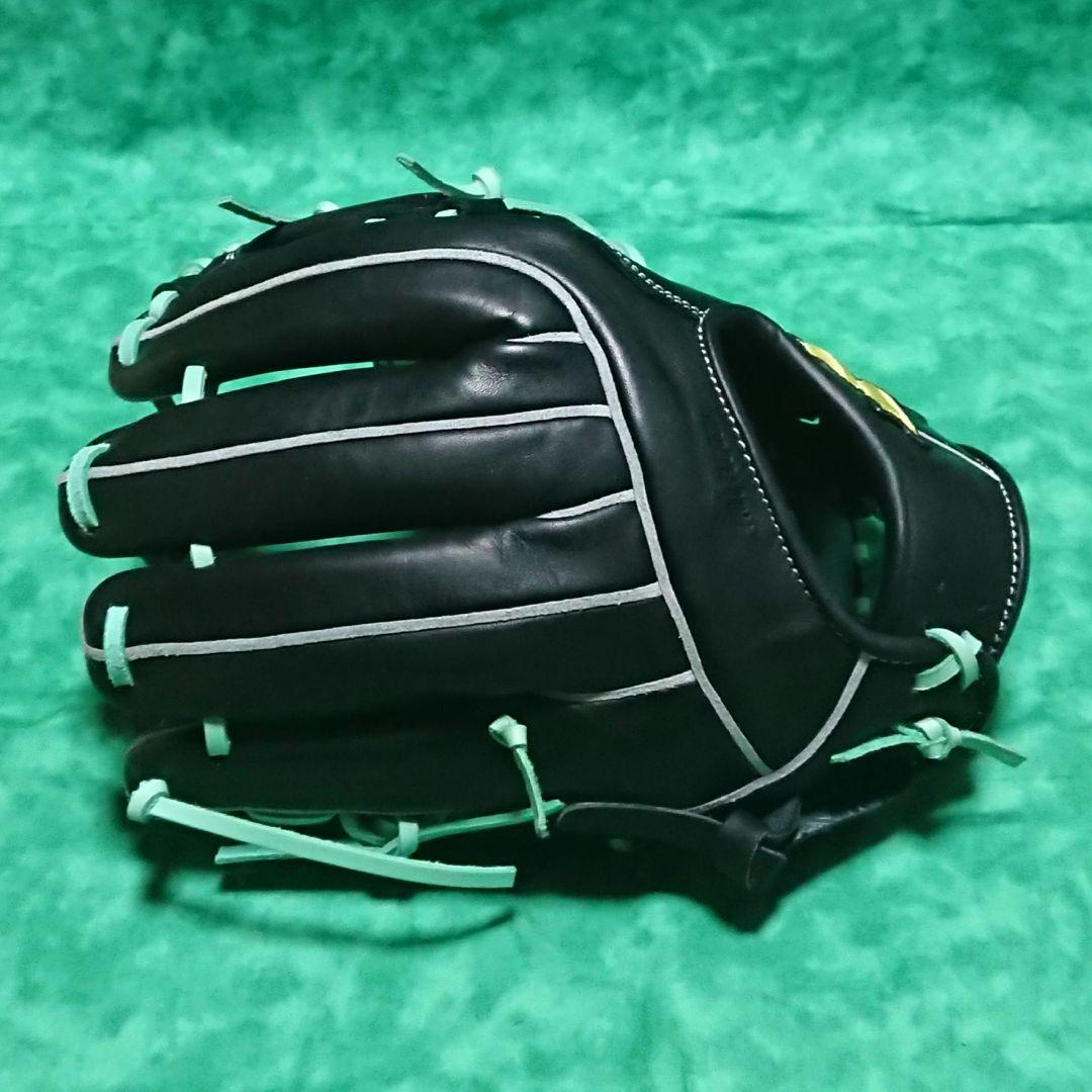 【未使用】SSK 軟式内野手用 トライチャージ ブラック×エメラルドグリーン