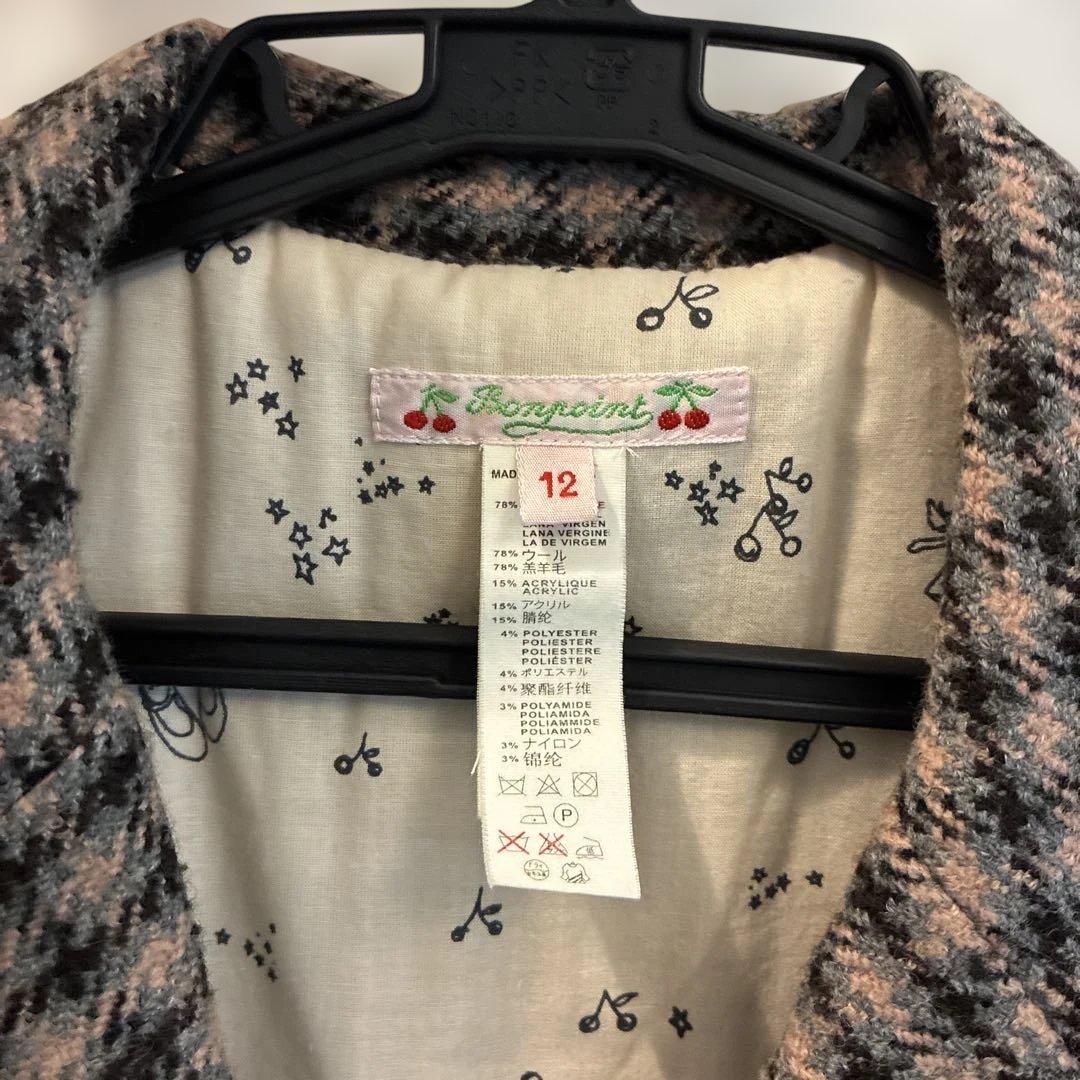 ボンポワン　女の子用コート　サイズ12