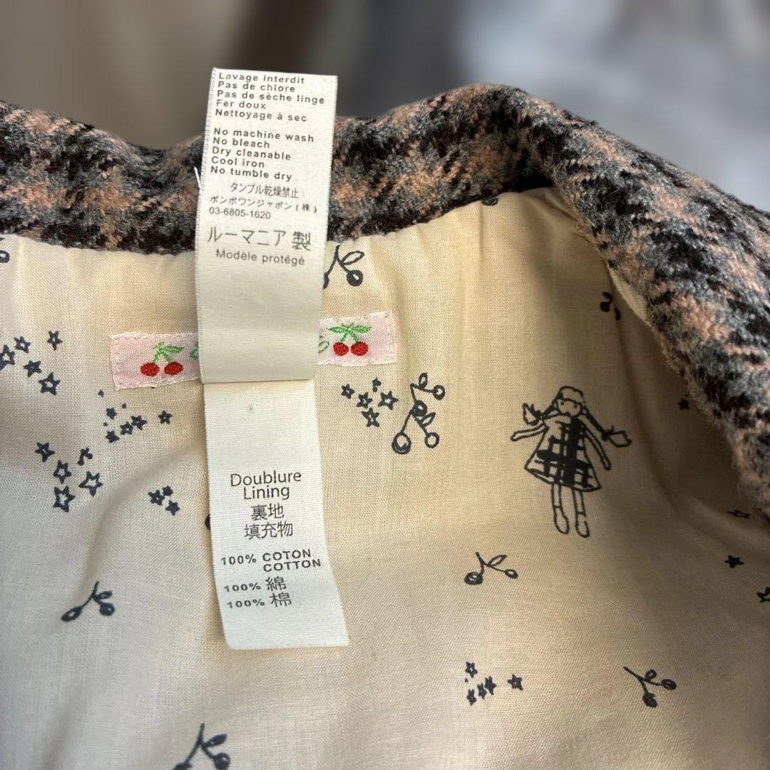 ボンポワン　女の子用コート　サイズ12