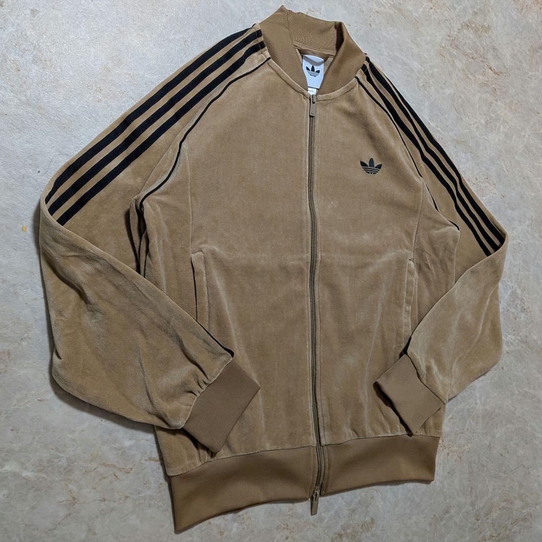大人気⭐完売品adidasスーパースターSSTベロアトラックジャケット茶黒2XL