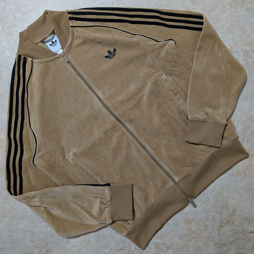 大人気⭐完売品adidasスーパースターSSTベロアトラックジャケット茶黒2XL