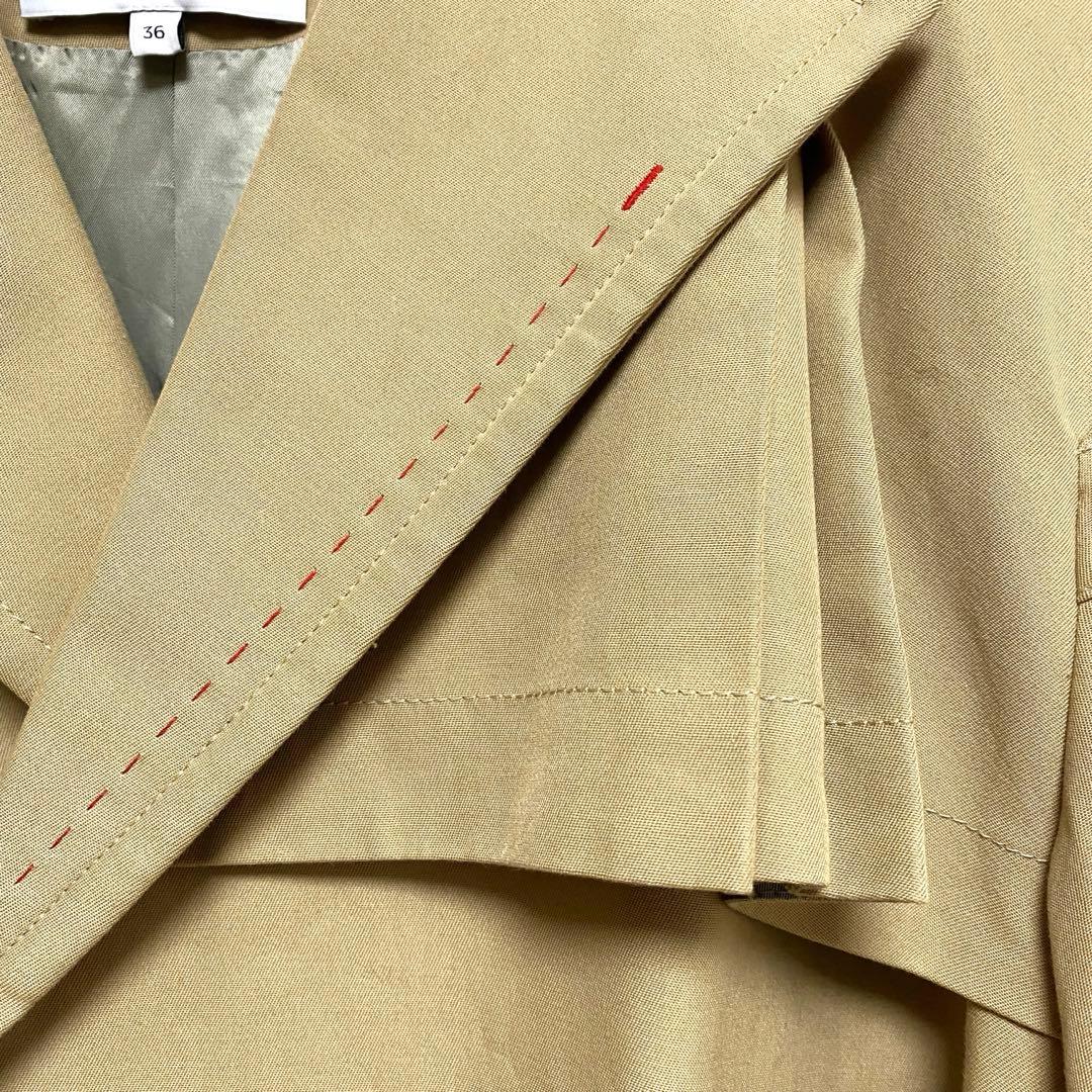 美品 UN3D. アンスリード ステッチトレンチコート キャメル