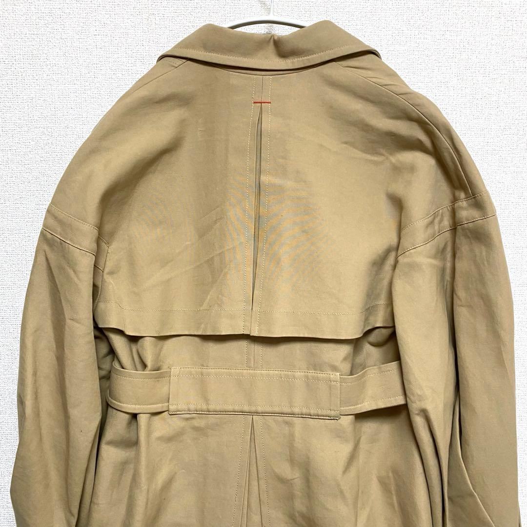 美品 UN3D. アンスリード ステッチトレンチコート キャメル