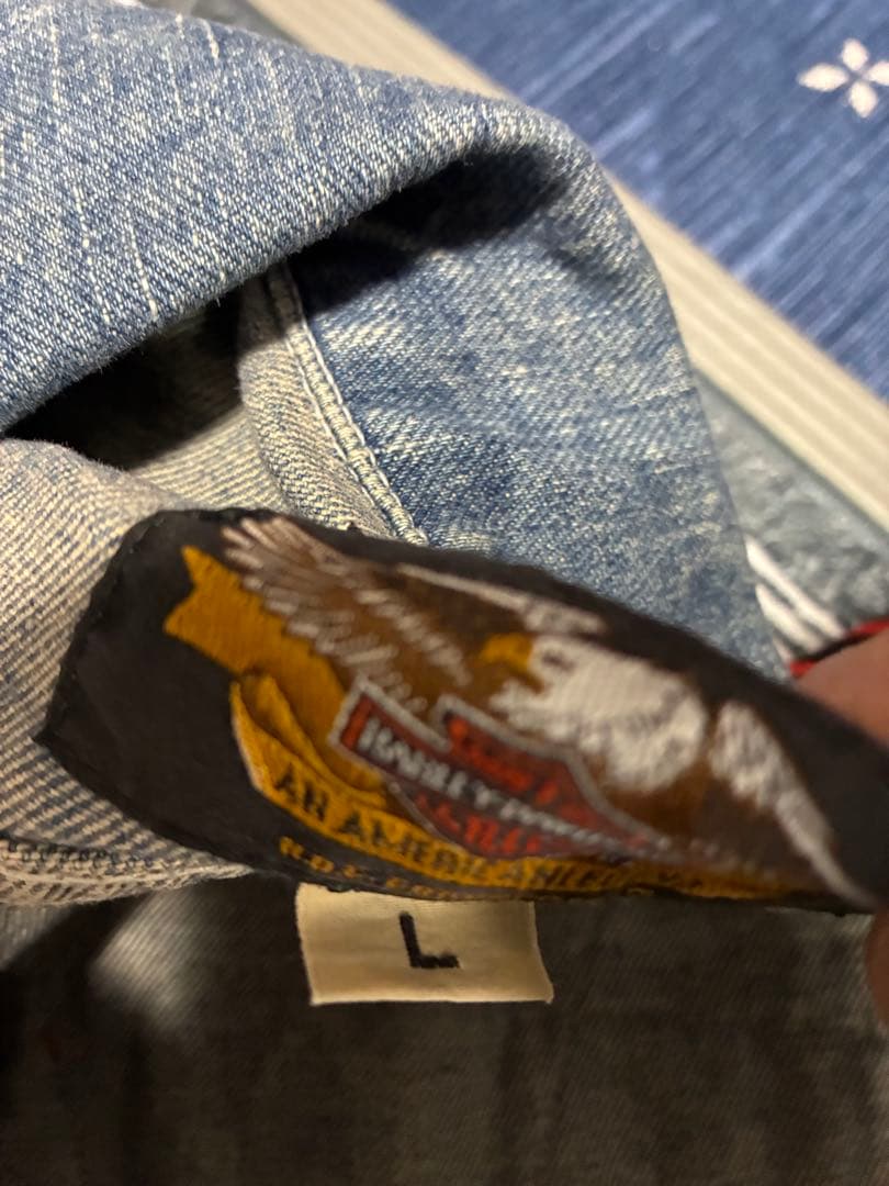 Harley Davidson デニムジャケット　刺繍ハーレーダビッドソン