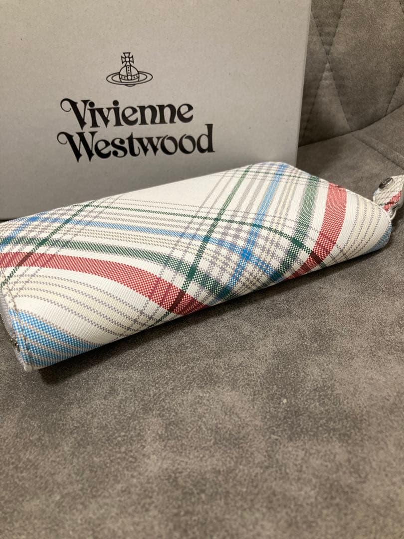 VivienneWestwood　長財布　ラウンドファスナー　タータンチェック