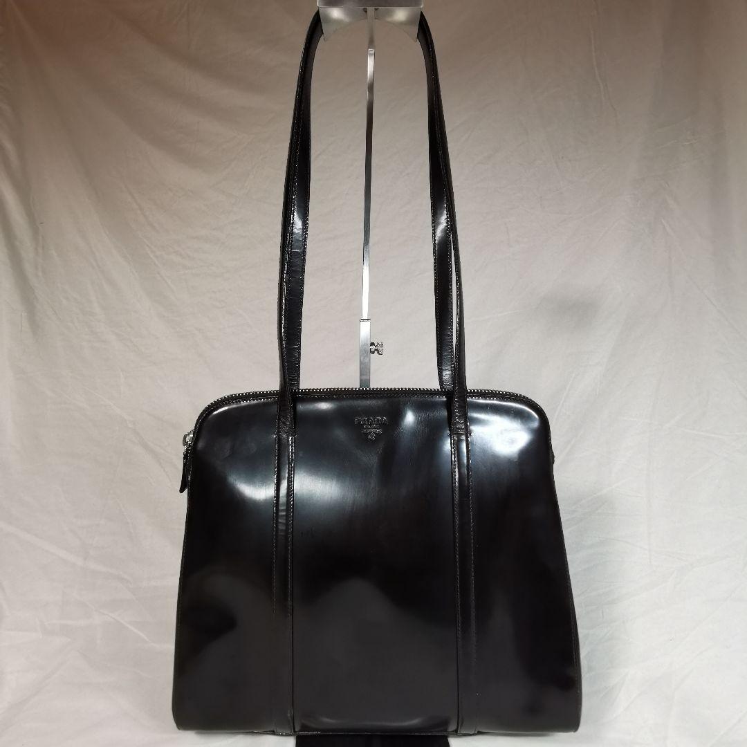 【美品】PRADAプラダ ハンドバッグ 肩掛けトートバッグ カード有