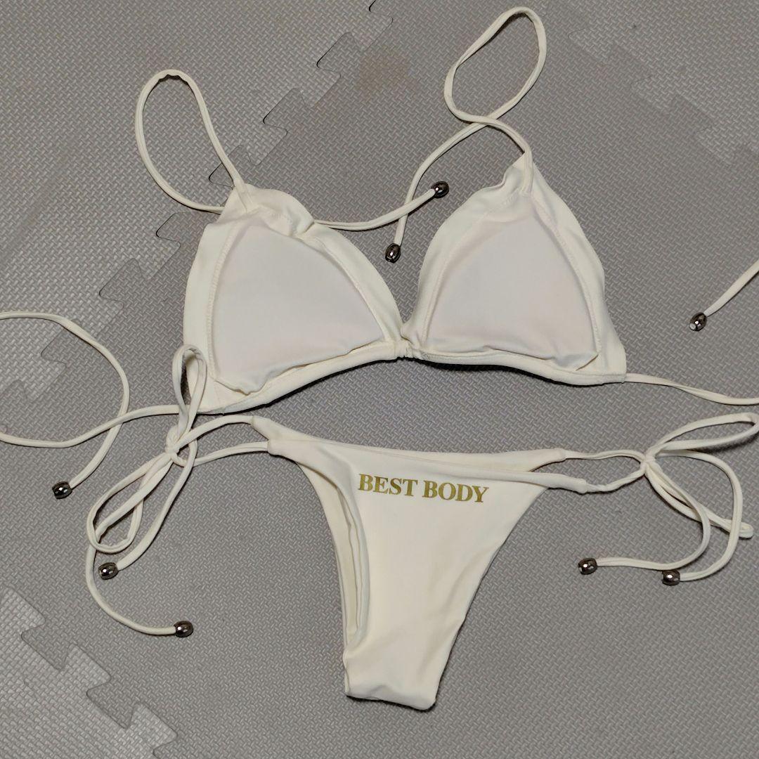 ベストボディジャパン ホワイト セパレート水着 ビキニ 収納袋付き