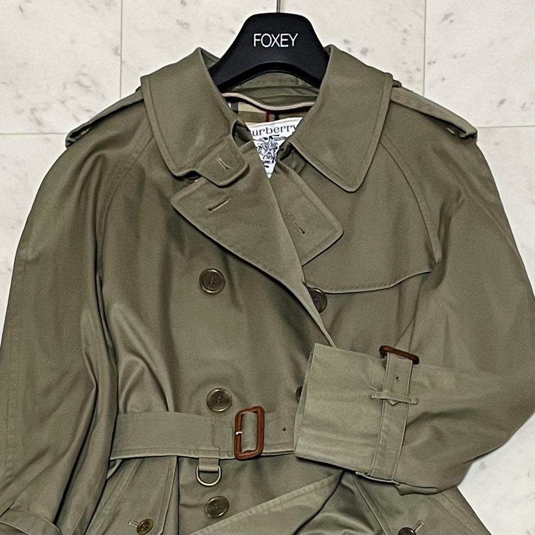 着丈110 ✨未使用級✨バーバリー ロングトレンチコート ノバチェック カーキ
