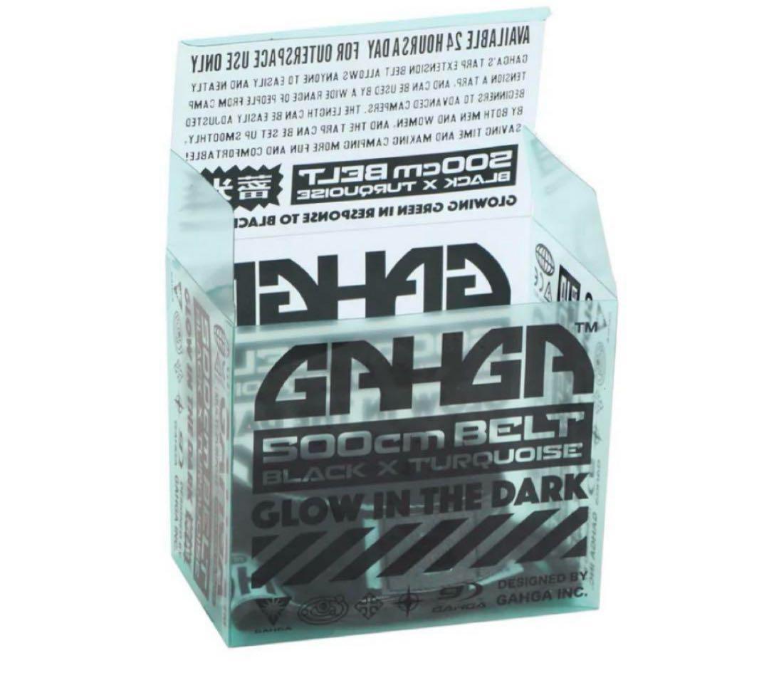 GAHGA 蓄光 テントロープブラック カラビナ付きガイロープ