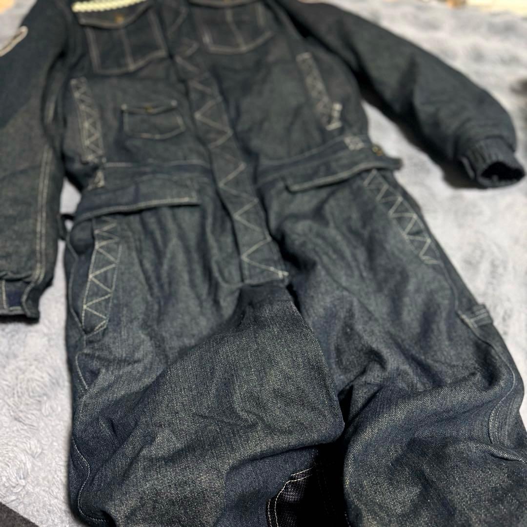 VANSON バンソン 冬用 極暖 つなぎ オールインワン 廃盤 デニム 2XL