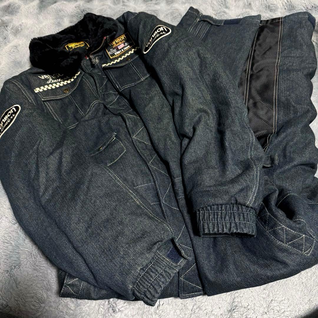 VANSON バンソン 冬用 極暖 つなぎ オールインワン 廃盤 デニム 2XL