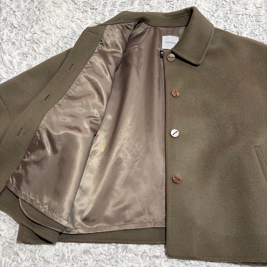 美品 ヨンファ 5.9万円 カシミア ウール ドルマン リバーコート yonfa