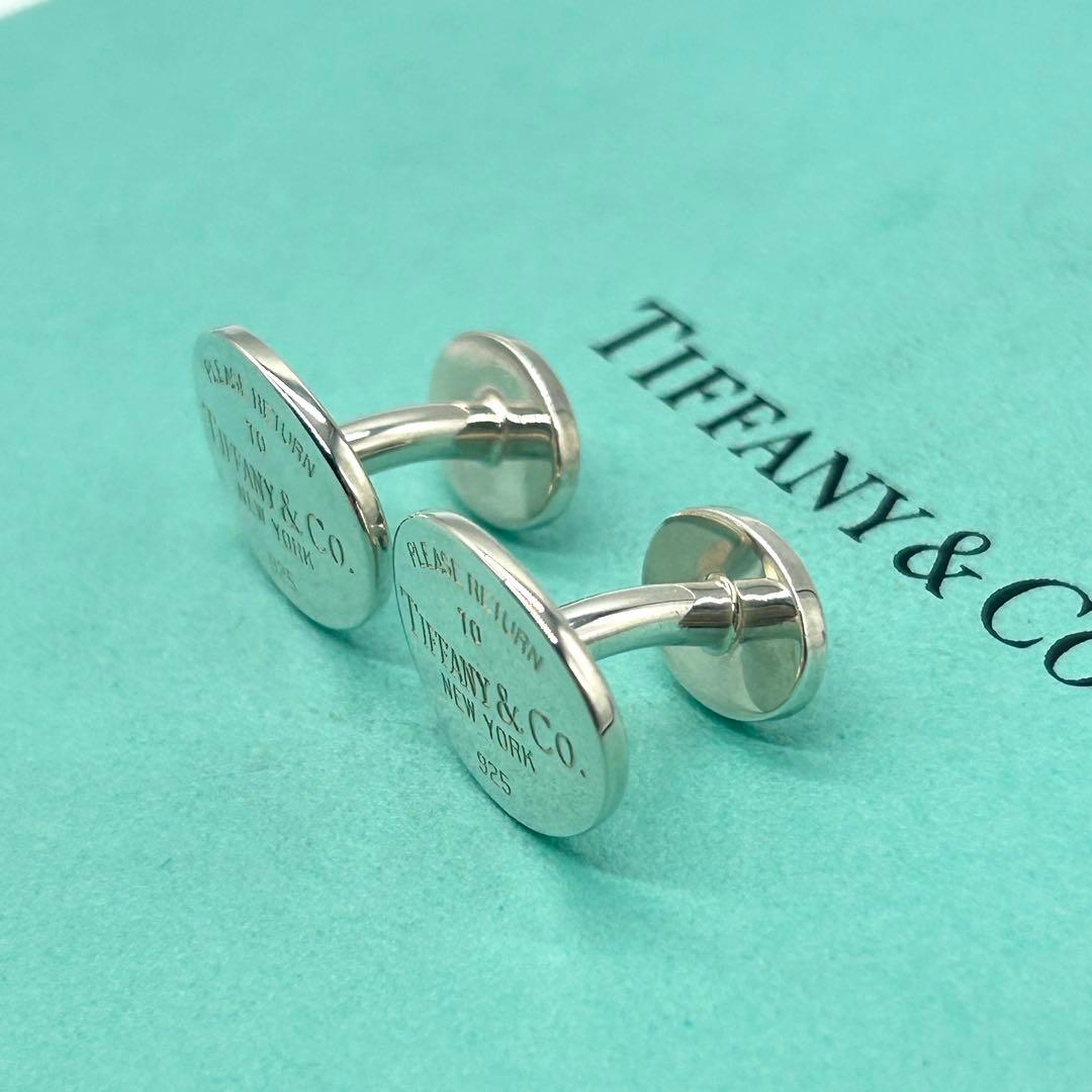 美品　ティファニー　リターントゥ　オーバル　カフス　シルバー　925