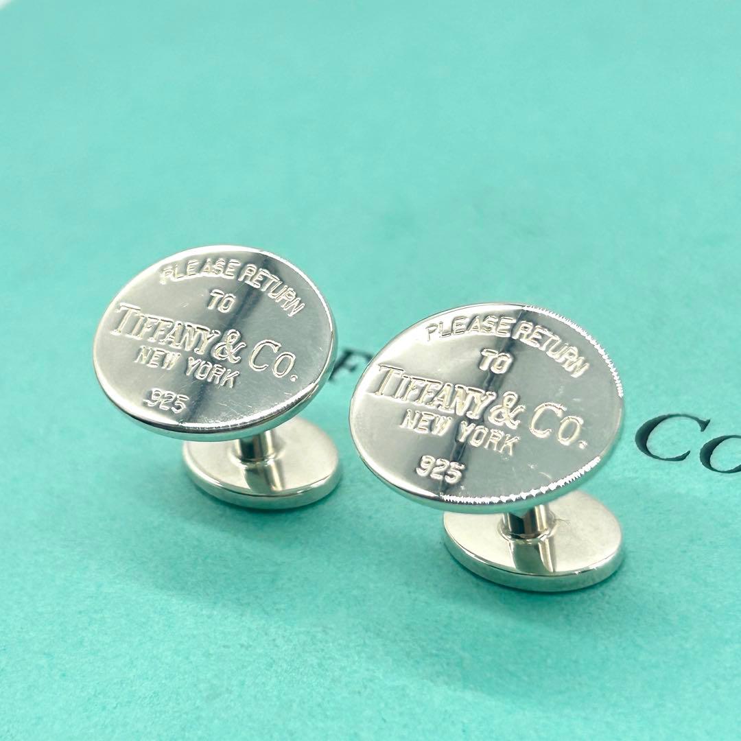 美品　ティファニー　リターントゥ　オーバル　カフス　シルバー　925