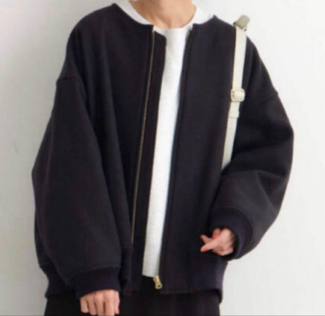 FRAMeWORK MILIOR 2way ZIPブルゾン　ネイビー