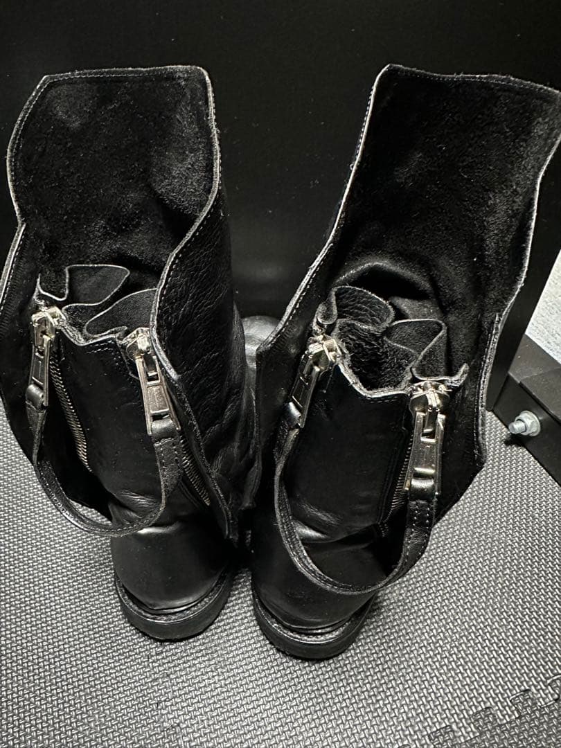 Cinzia Araia ダブルジップアップブーツ　レザー