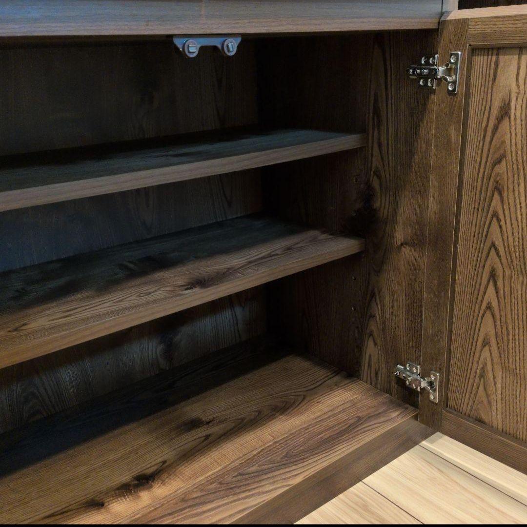 キッチンカウンター 食器棚 120cm 木製