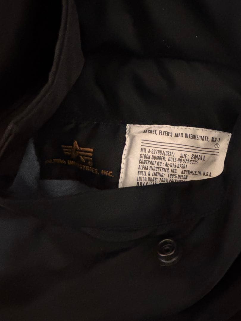 ALPHA リバーシブル MA-1 フライトジャケット 黒 ブラック アメカジ