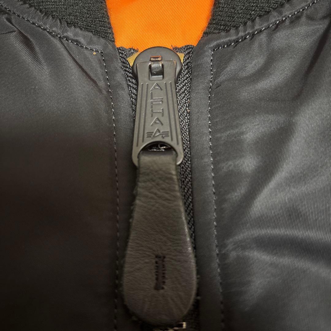 ALPHA リバーシブル MA-1 フライトジャケット 黒 ブラック アメカジ