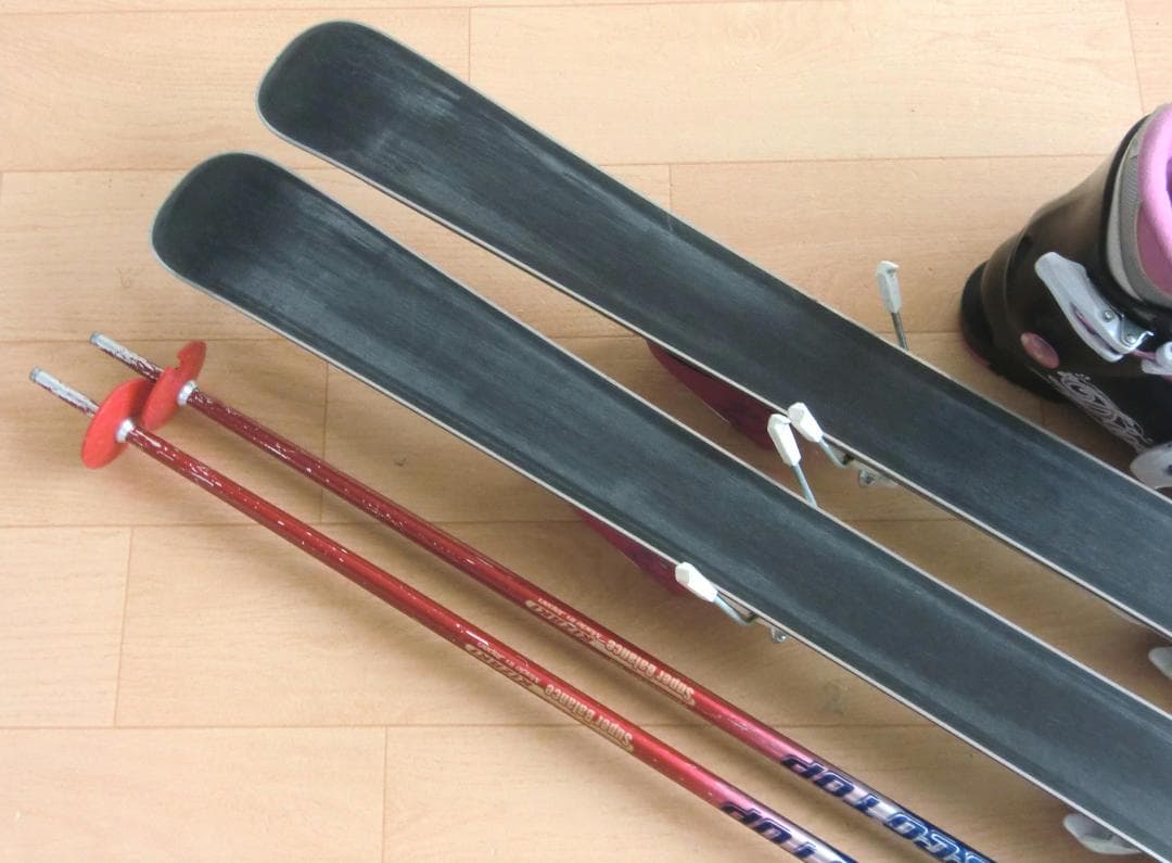 ■■送料無料■KAZAMA■子供用スキー4点セット■板106/靴19■WAX■■