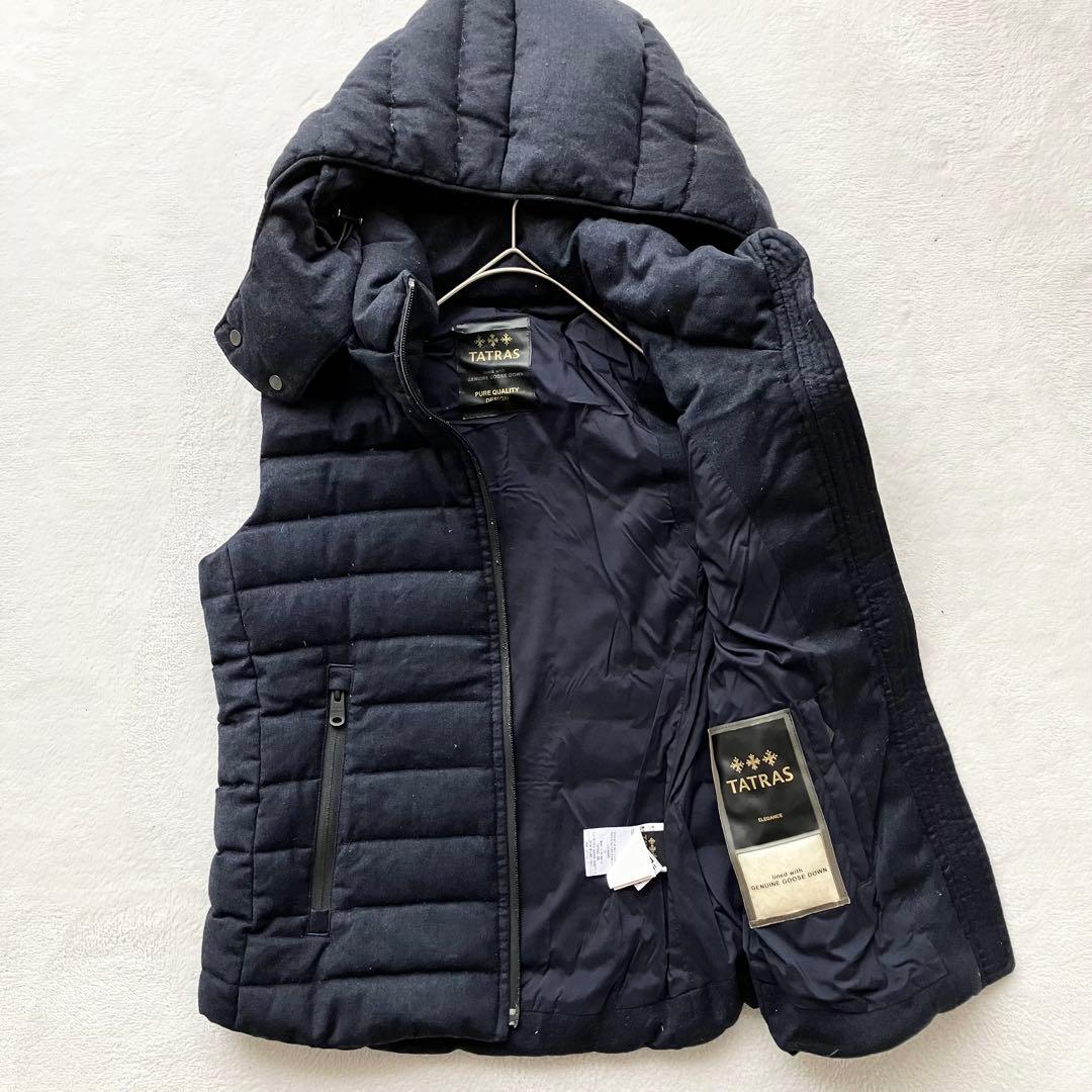 TATRAS タトラス 2way ダウンベスト ダブルジップ ロゴワッペン