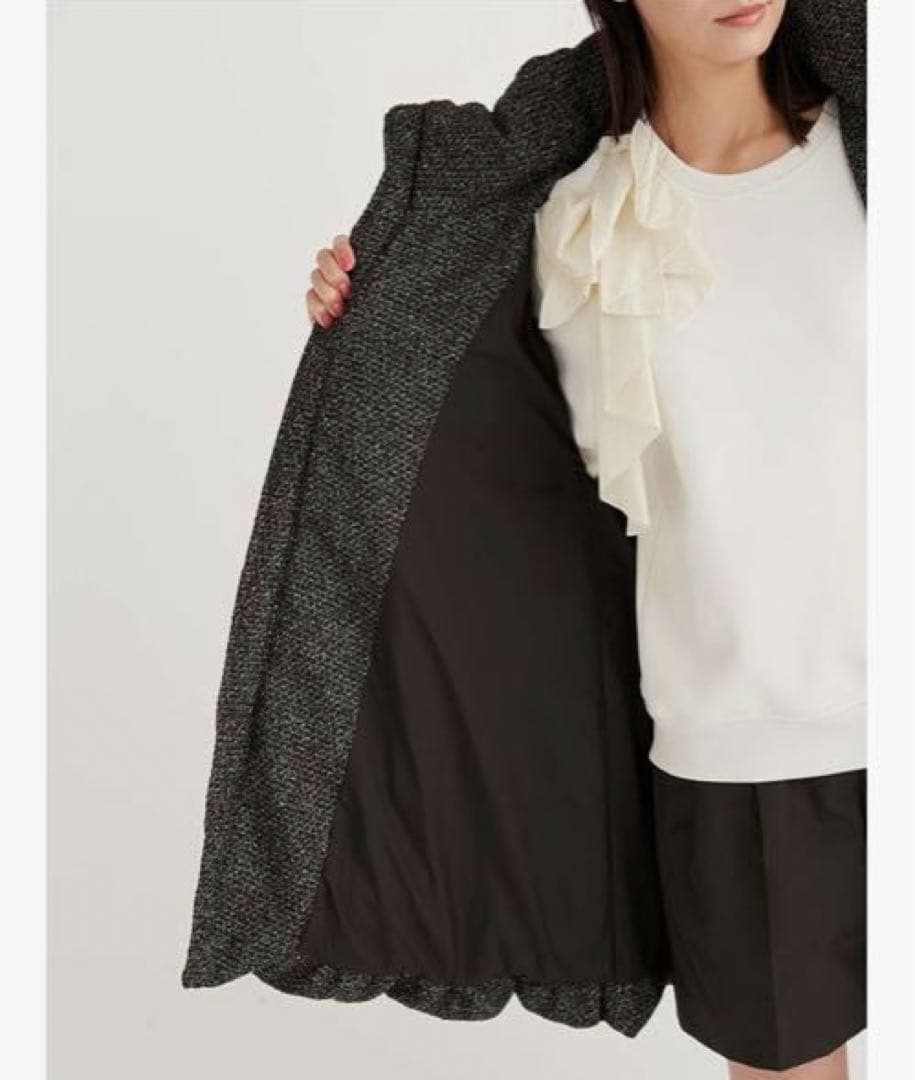 【未使用】CELFORD ツイードパテッドブルゾン