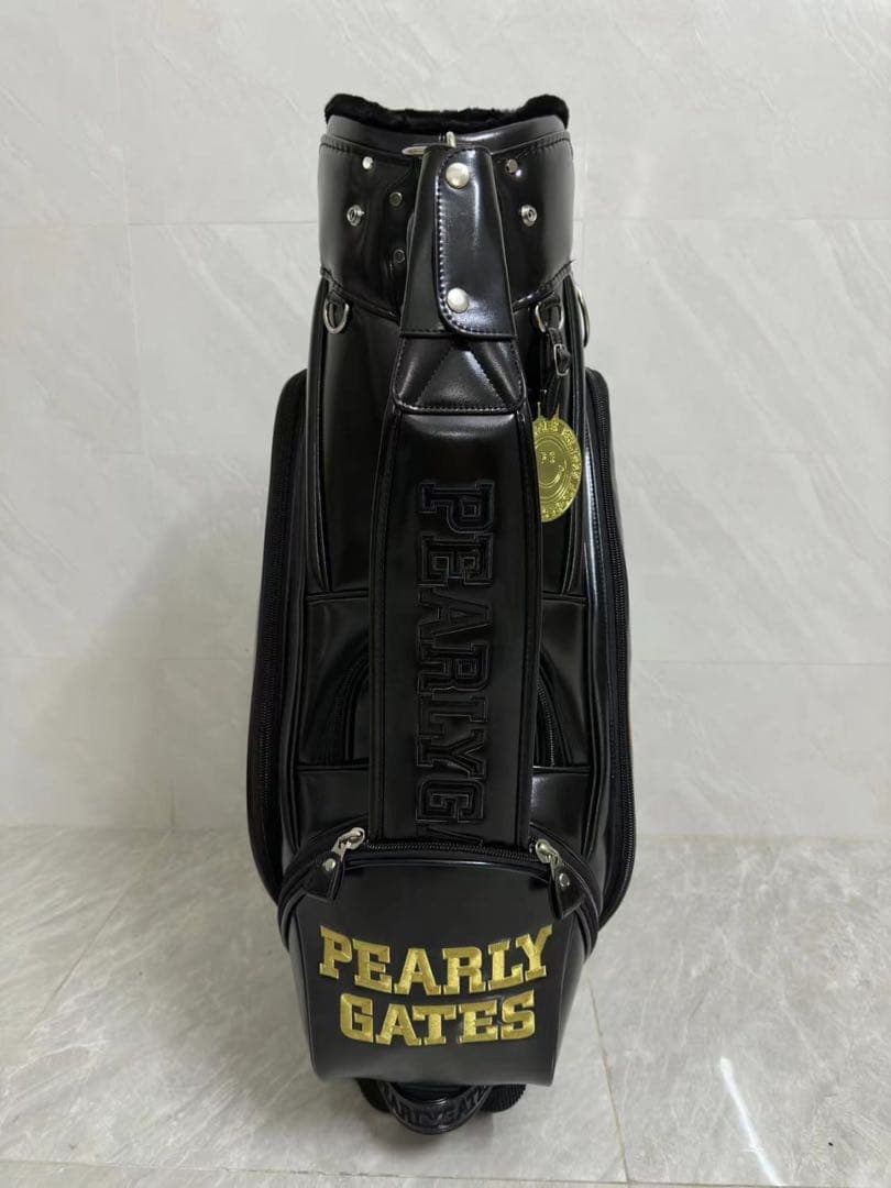PEARLY GATES ブラック キャディバッグ パーリーゲイツ　合成革