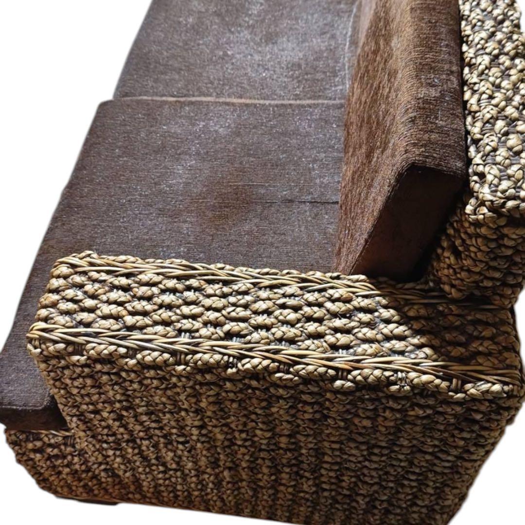 ☆ ドゥー☆ ウォーターヒヤシンス調　アジアン家具　2人掛けソファ