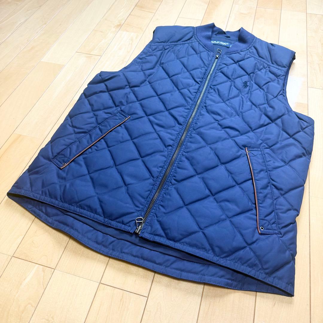 【国内正規】ポロゴルフ ラルフローレン ダウンベスト ダブルジップ ネイビー M