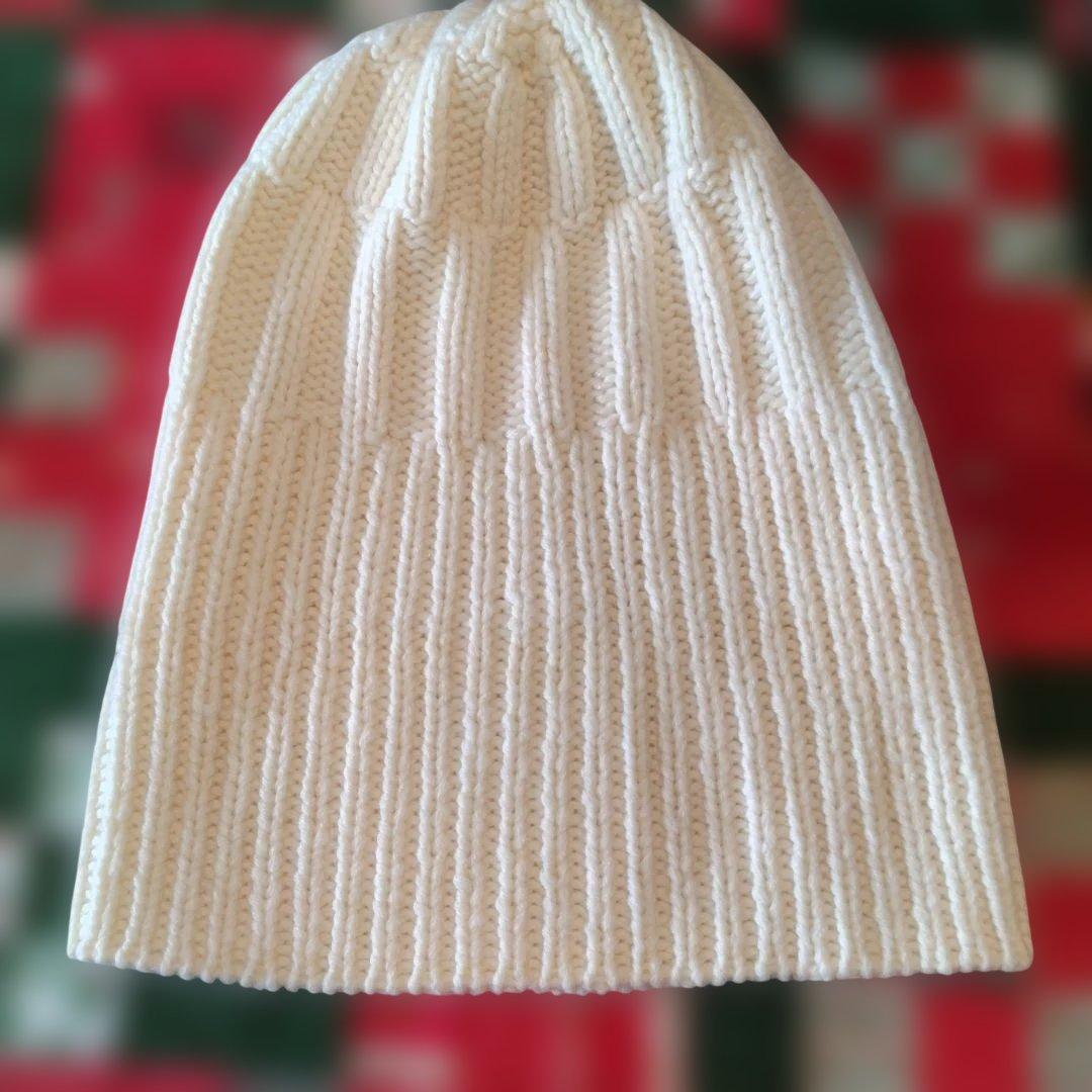 FOXEY ホワイト ニットビーニー