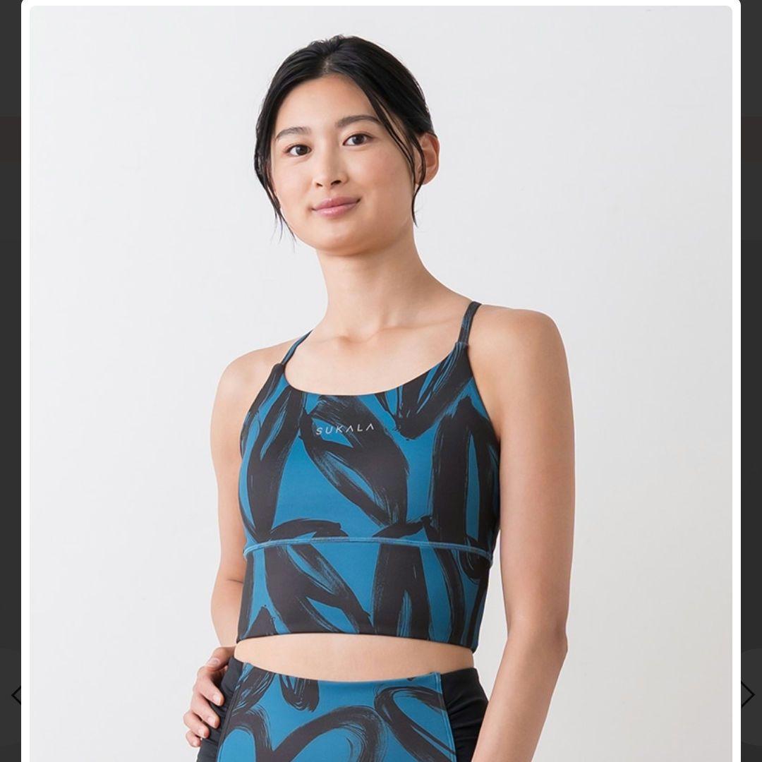 【SUKALA】ハートプリントセパレートタンクトップ ネイビーブルー LLサイズ