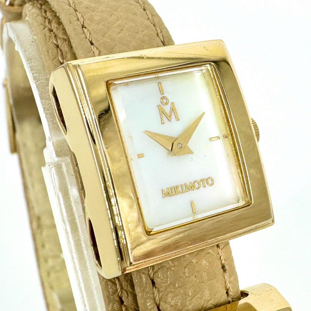 【箱/保証書/稼働】MIKIMOTO シェル文字盤 ペンダントウォッチ 腕時計