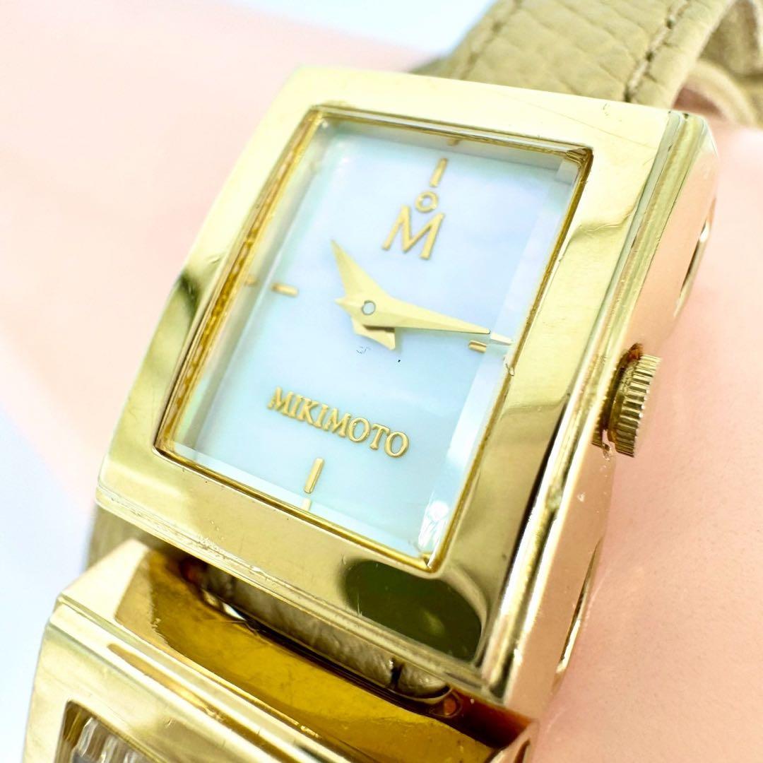 【箱/保証書/稼働】MIKIMOTO シェル文字盤 ペンダントウォッチ 腕時計