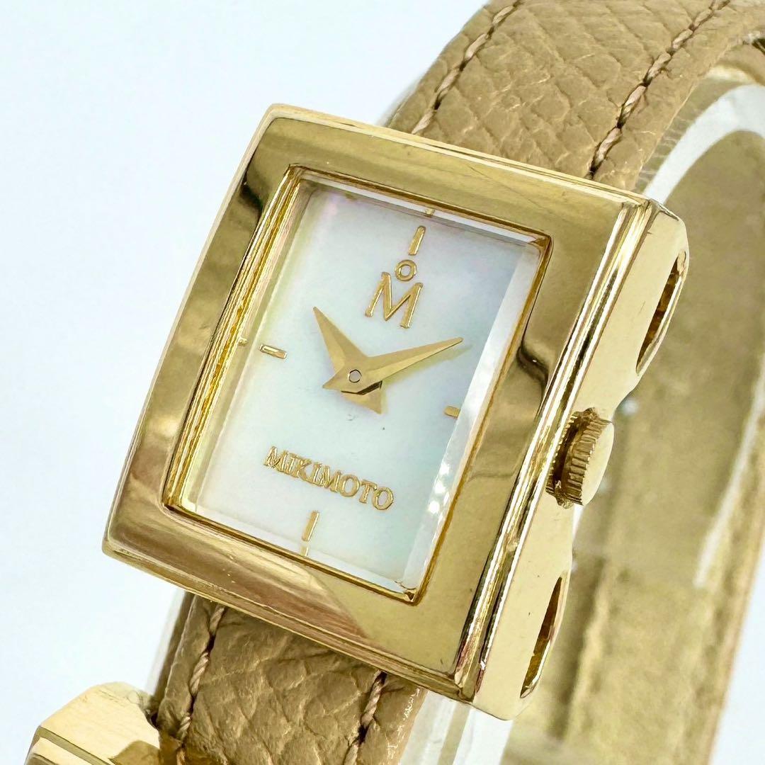 【箱/保証書/稼働】MIKIMOTO シェル文字盤 ペンダントウォッチ 腕時計