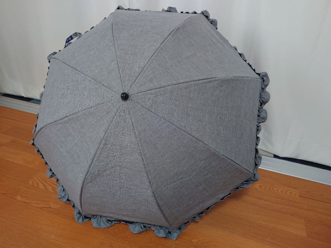 芦屋ロサブラン 折りたたみ日傘 ダンガリーグレー 曲がり手元