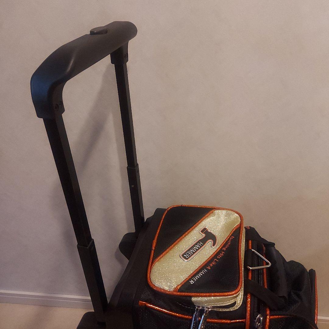 HAMMER ボウリング用２個入りバッグ キャスター付+おまけ