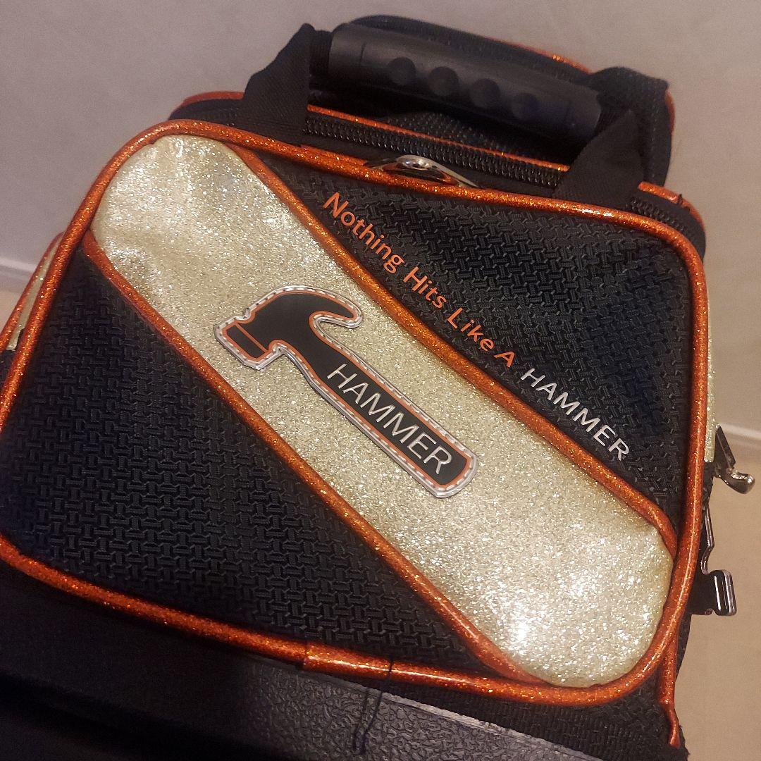 HAMMER ボウリング用２個入りバッグ キャスター付+おまけ