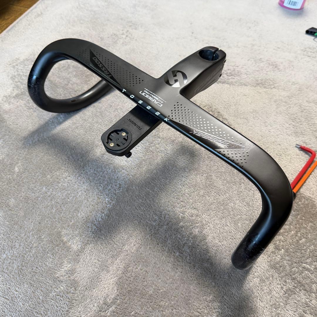 TOSEEK　一体型ハンドル　幅380mm　ステム長100mm 付属品全てアリ