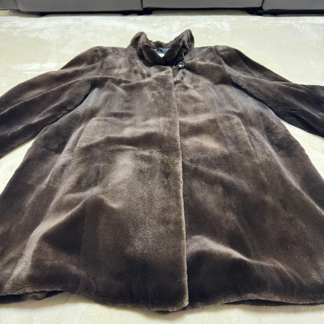 d*9様 【Nakamura Fur】ミンク毛皮ロングコート 茶