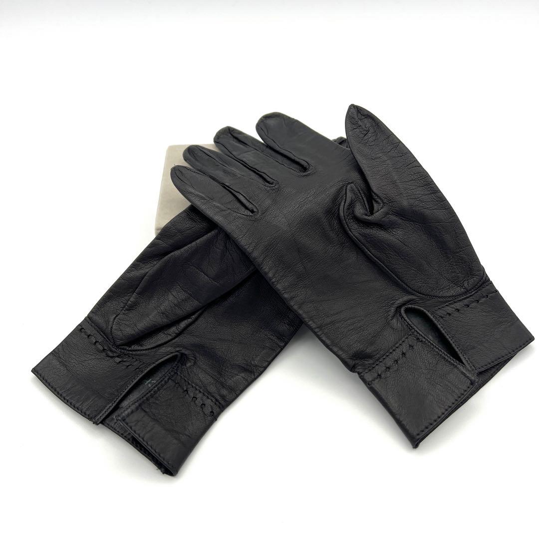 CHANEL シャネル ココマーク 手袋 グローブ レザー ブラック サイズ7